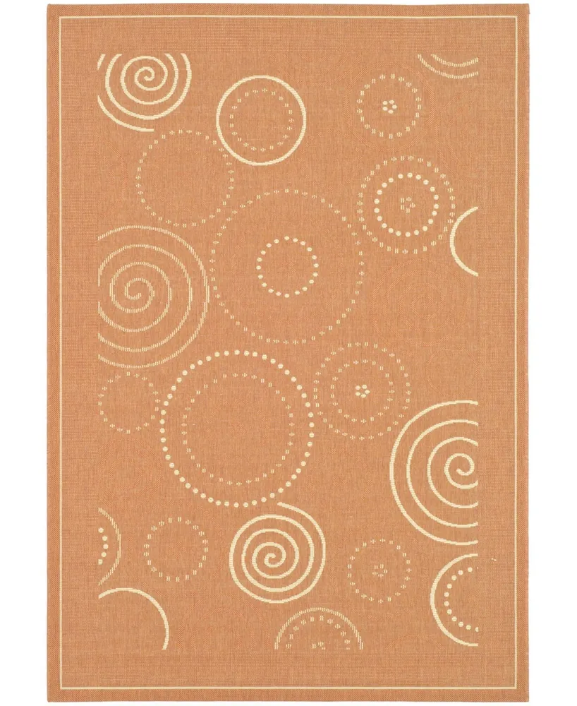 Safavieh Courtyard CY1906 Terracotta and Natural 2' x 3'7" Outdoor Area Rug