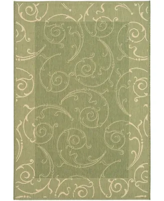 Safavieh Courtyard CY2665 Olive and Natural 2'3" x 6'7" Runner Outdoor Area Rug