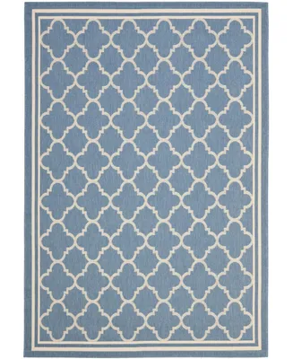 Safavieh Courtyard CY6918 Blue and Beige 6'7" x 9'6" Sisal Weave Outdoor Area Rug