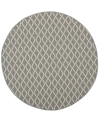 Safavieh Courtyard CY6919 Anthracite and Beige 6'7" x 6'7" Sisal Weave Round Outdoor Area Rug