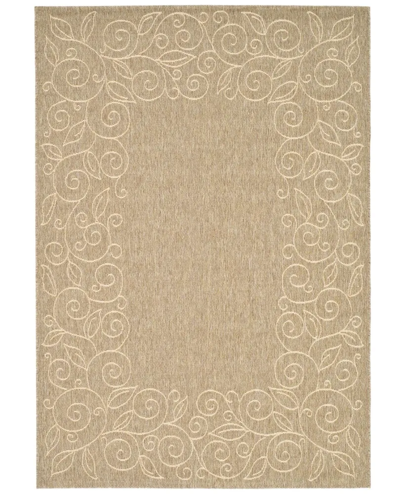 Safavieh Courtyard CY5139 Dark Beige and Beige 4' x 5'7" Outdoor Area Rug