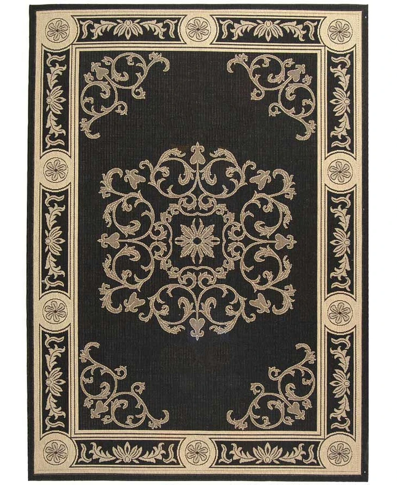 Safavieh Courtyard CY2914 Black and Sand 2'3" x 10' Runner Outdoor Area Rug