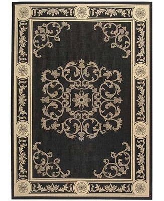 Safavieh Courtyard CY2914 Black and Sand 2'3" x 10' Runner Outdoor Area Rug