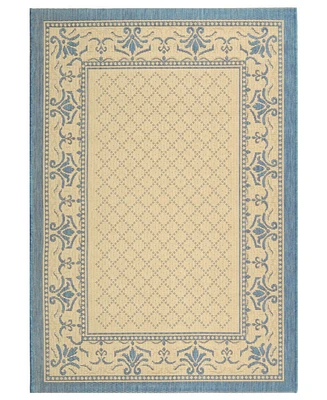 Safavieh Courtyard CY0901 Natural and Blue 2'3" x 10' Runner Outdoor Area Rug