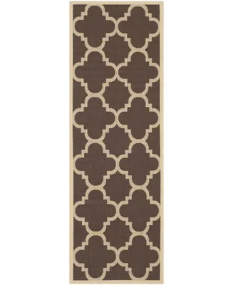 Safavieh Courtyard CY6243 Dark Brown 2'3" x 10' Sisal Weave Runner Outdoor Area Rug