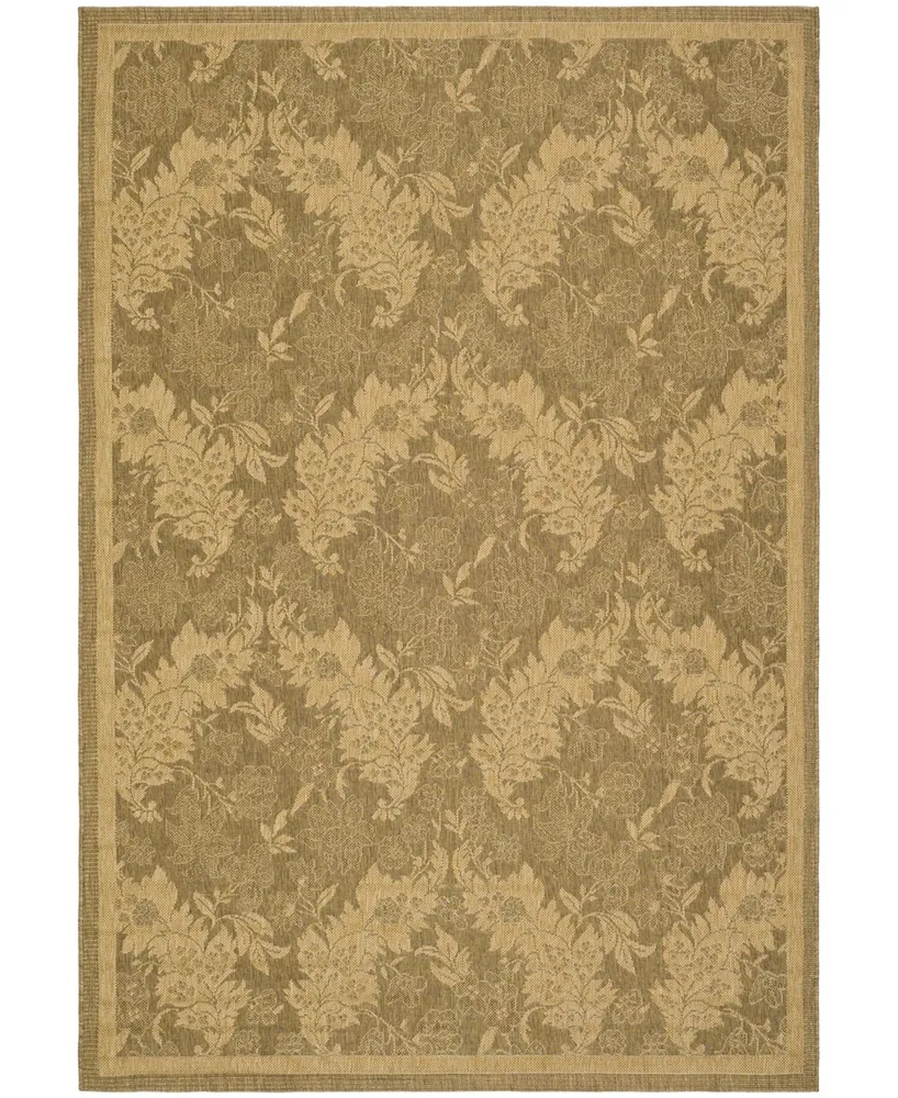 Safavieh Courtyard CY6582 Gold and Natural 6'7" x 9'6" Sisal Weave Outdoor Area Rug