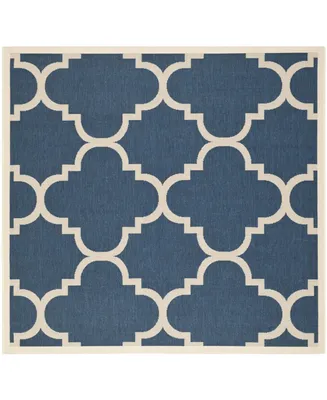 Safavieh Courtyard CY6243 Navy and Beige 4' x 4' Sisal Weave Square Outdoor Area Rug