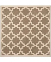 Safavieh Courtyard CY6913 and Bone 4' x 4' Sisal Weave Square Outdoor Area Rug