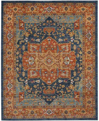 Safavieh Evoke EVK275 Blue and Orange 9' x 12' Area Rug