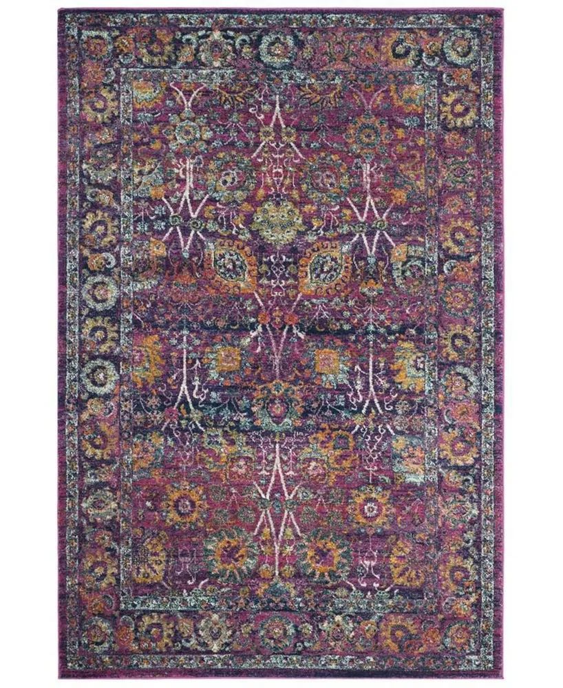 Safavieh Granada GRA352 Fuchsia and Multi 2'2" x 9' Runner Area Rug