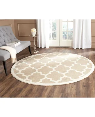 Safavieh Amherst AMT420 Wheat and Beige 5' x 5' Round Area Rug