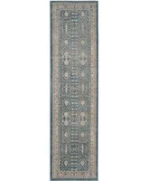 Safavieh Sofia SOF376 Blue and Beige 2'2" x 10' Runner Area Rug