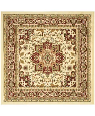 Safavieh Lyndhurst LNH330 Ivory and Red 5'3" x 5'3" Square Area Rug