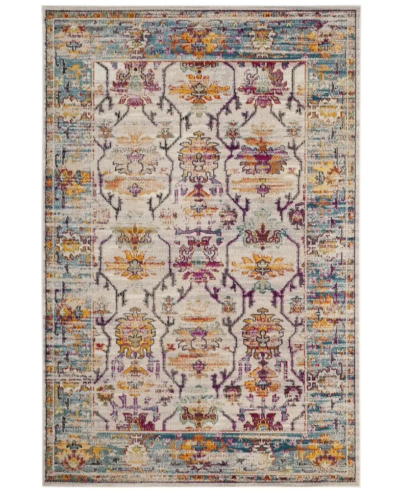 Safavieh Crystal CRS518 Cream and Teal 4' x 6' Area Rug