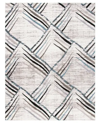 Safavieh Amsterdam Cream and Charcoal 6'7" x 9'2" Outdoor Area Rug