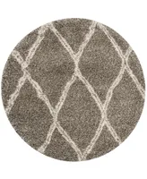 Safavieh Hudson Gray and Ivory 7' x 7' Round Area Rug