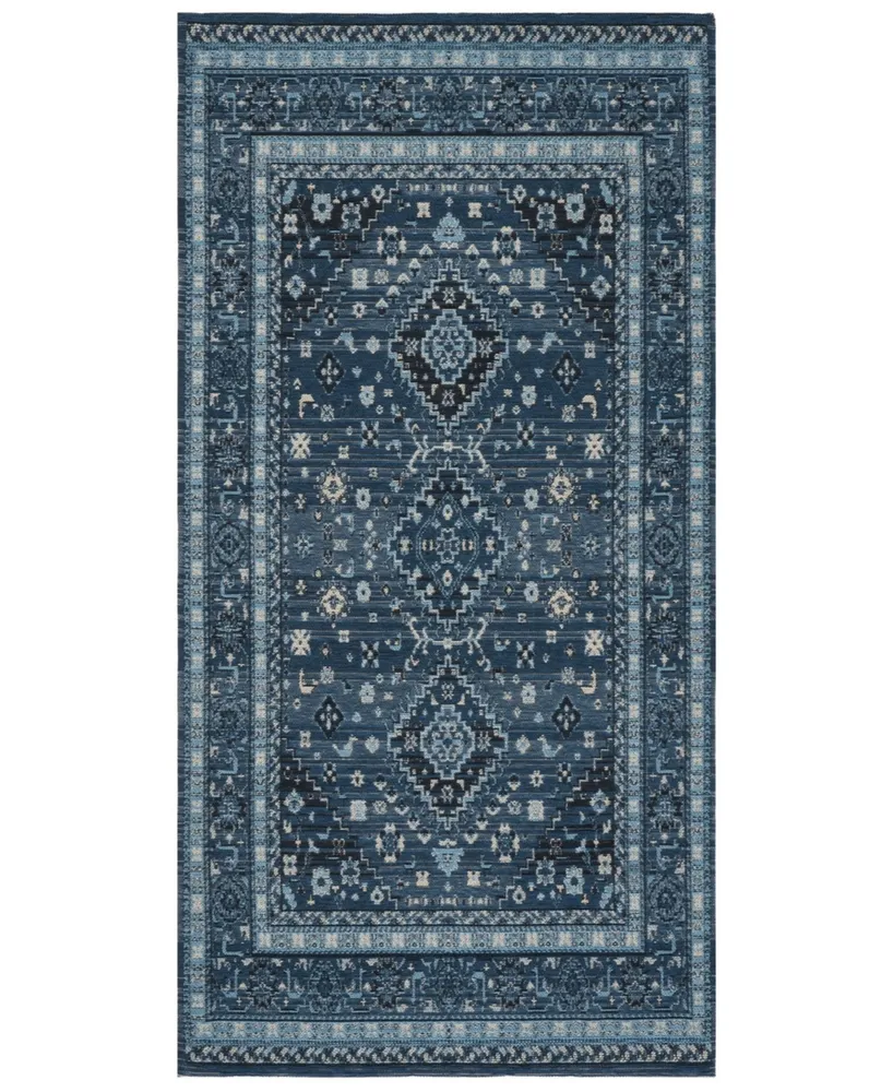 Safavieh Classic Vintage CLV101 Blue and Charcoal 4' x 6' Area Rug