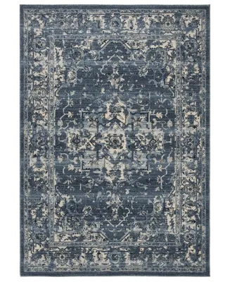 Safavieh Charleston CHL411 Navy and Creme 6'7" x 6'7" Square Area Rug