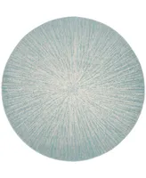 Safavieh Evoke EVK228 Aqua and Ivory 5'1" x 5'1" Round Area Rug