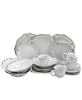 Elama Fleur De Lys 20 Pc. Dinnerware Set, Service for 4