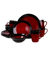 Elama's Tanizia 16 Piece High Gloss Dinnerware Set