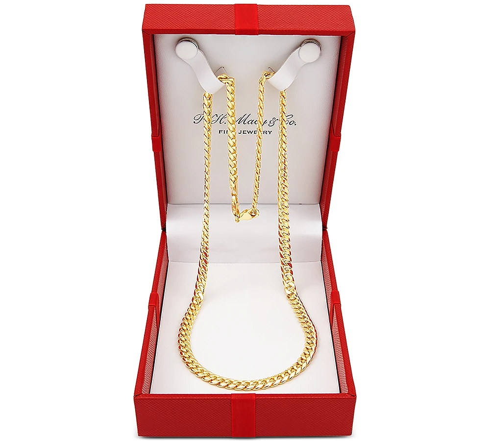 Italian Gold Miami Cuban Link 22" Chain Necklace (6mm) 10k
