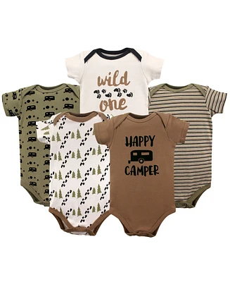Luvable Friends Baby Boys Cotton Bodysuits 5pk