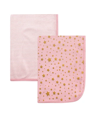 Hudson Baby Infant Girl Cotton Swaddle Blankets