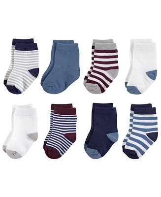 Touched by Nature Baby Boy Organic Cotton Socks, Burgundy Navy