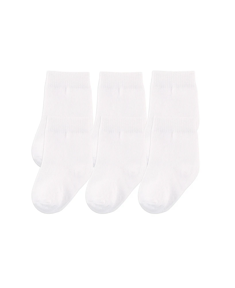 Touched by Nature Baby Boys Unisex Organic Cotton Socks, White, 0-6 Months