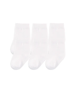 Touched by Nature Baby Boys Unisex Organic Cotton Socks, White, 0-6 Months