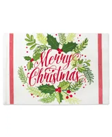 Merry Christmas Print Placemat, Set of 6