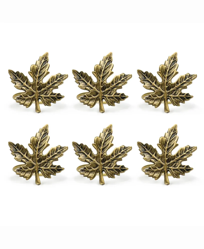 Maple Leaf Napkin Ring, Set of 6