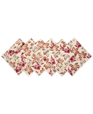 Rustic Leaves Print Napkin, Set of 6