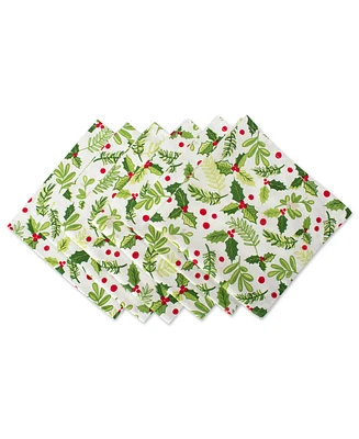 Boughs of Holly Print Napkin, Set of 6