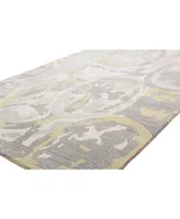 Bb Rugs Elements Elm-226 Ivory/Gold 2'6" x 8' Runner Area Rug