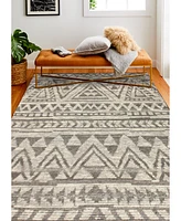 Bashian Natural Wool Nat-21 Gray 5' x 7'6" Area Rug