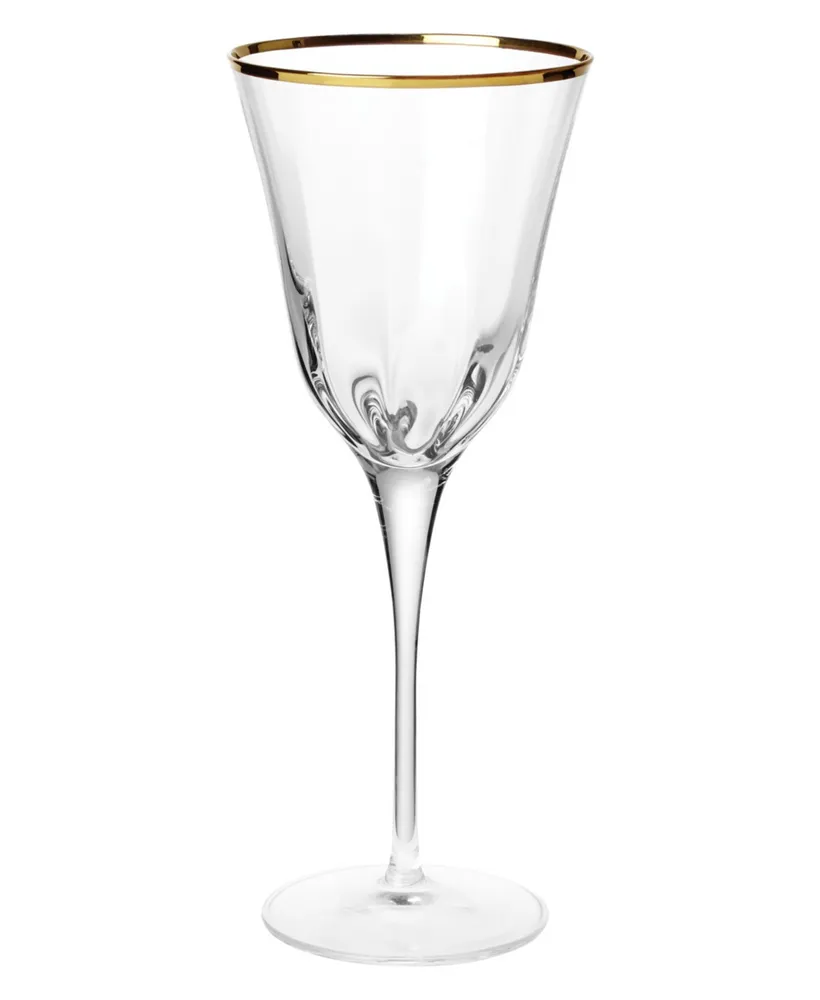 Vietri Optical Gold Water Glass