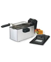 Elite Gourmet 3.5Qt Deep Fryer with Adjustable Temp/Timer Control and Immersion Heating Element
