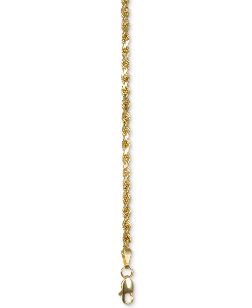 Italian Gold Rope 24" Chain Necklace in 14k Gold