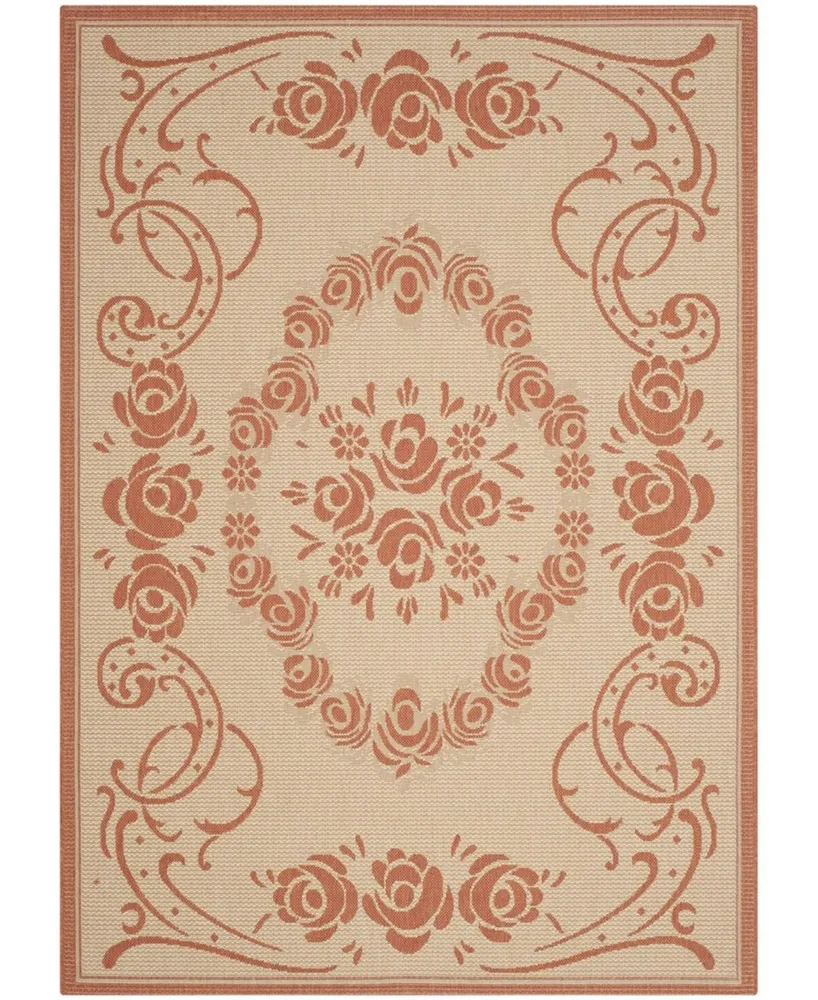 Safavieh Courtyard CY1893 Natural and Terra 6'7" x 9'6" Outdoor Area Rug