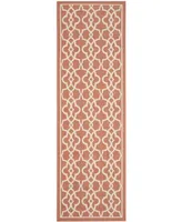 Safavieh Courtyard CY6071 Terracotta and Beige 2'7" x 8'2" Sisal Weave Runner Outdoor Area Rug