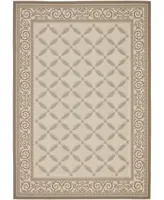 Safavieh Courtyard CY7107 Beige and Dark Beige 5'3" x 7'7" Outdoor Area Rug