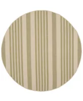 Safavieh Courtyard CY6062 Beige and Sweet Pea 5' x 5' Sisal Weave Round Outdoor Area Rug