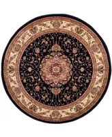 Safavieh Lyndhurst LNH329 Black and Ivory 7' x 7' Round Area Rug