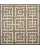 Safavieh Courtyard CY6937 Gray and Cream 7'10" x 7'10" Sisal Weave Square Outdoor Area Rug