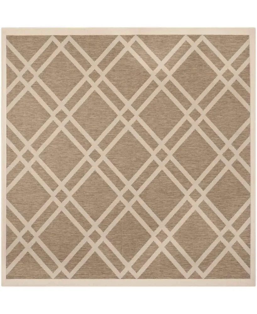 Safavieh Courtyard CY6923 and Bone 7'10" x 7'10" Sisal Weave Square Outdoor Area Rug