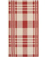 Safavieh Courtyard CY6201 Red and Bone 2'7" x 5' Sisal Weave Outdoor Area Rug