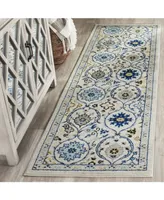 Safavieh Evoke EVK210 Ivory and Blue 2'2" x 7' Runner Area Rug