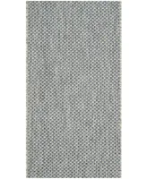Safavieh Courtyard CY8521 Gray and Navy 2' x 3'7" Outdoor Area Rug